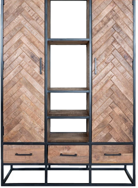 Product photo from the online store: a mango wood cabinet on a white background