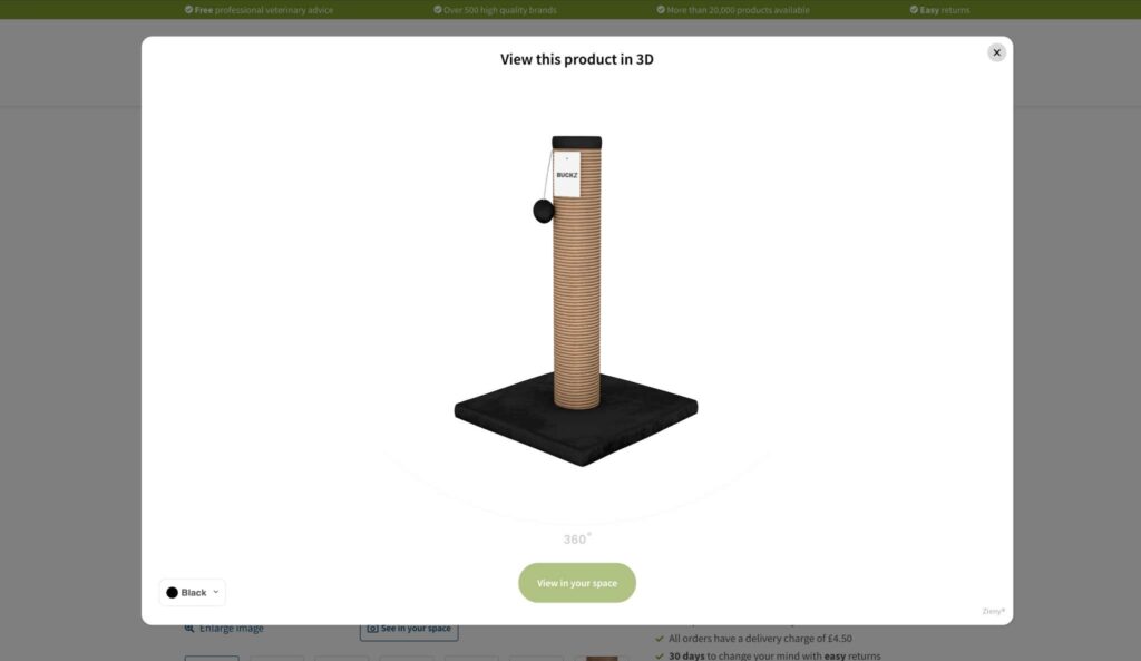 3D preview on desktop on Vetsend