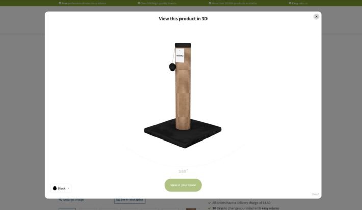 3D cat scratching post display